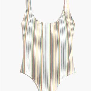 Madewell Multi-Color Striped One-Piece Swimsuit